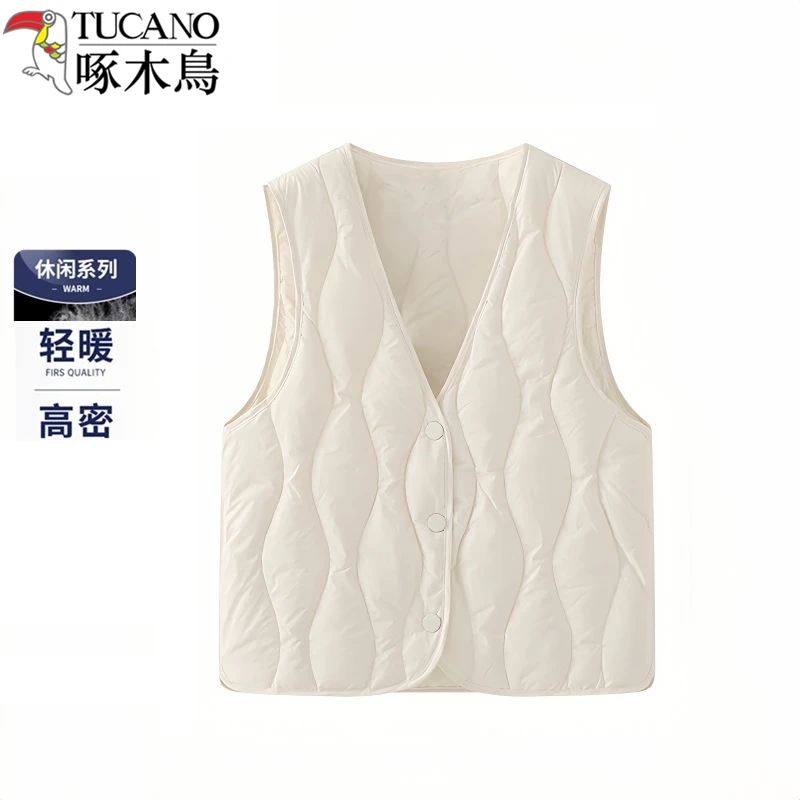 啄木鸟轻薄马甲女内穿马夹内胆坎肩新款秋冬季保暖时尚休闲背心