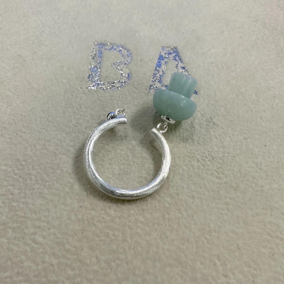 925银戒指 时尚蘑菇开口戒指 2031