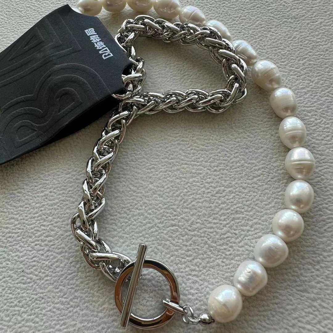 铜合金仿珍珠项链 设计感时尚项链 2817