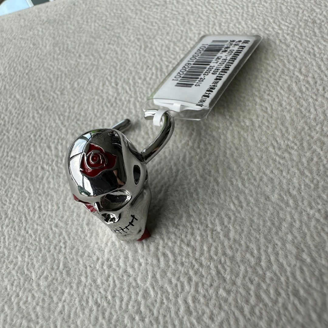 铜合金戒指 玫瑰骷髅戒指 0909