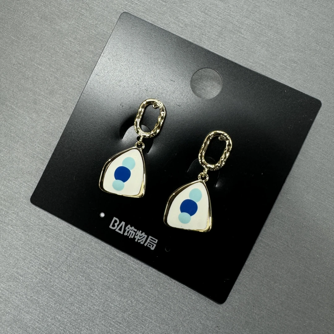 铜合金耳饰 彩色耳钉 3504