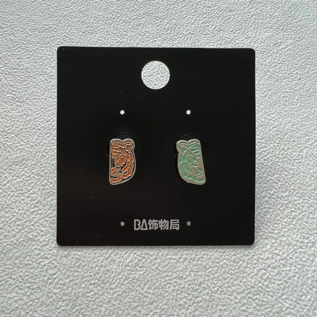 BA 铜合金耳饰 虎纹耳钉 1202