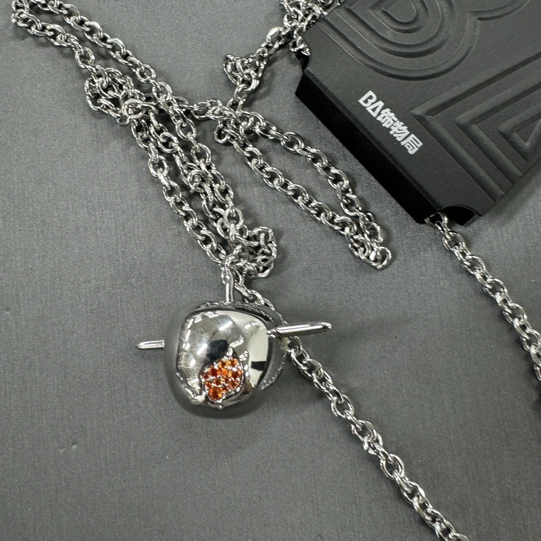 铜合金项链 黑魔法烂苹果吊坠项链 0307