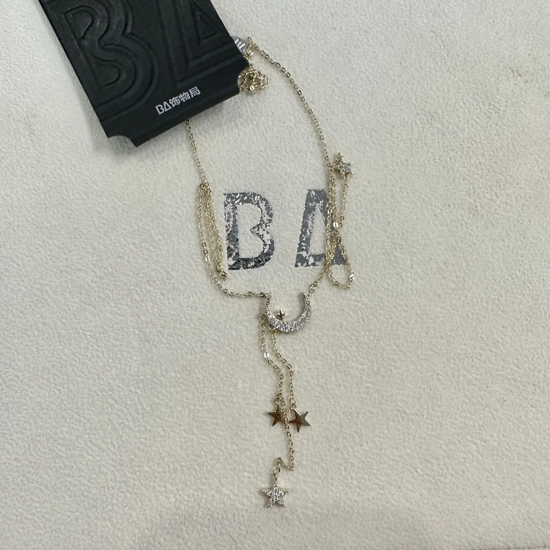 铜合成锆石项链 时尚简约项链 0426