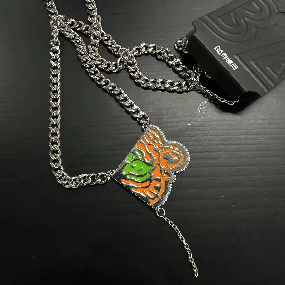 铜合金项链 时尚虎纹吊坠项链 2610