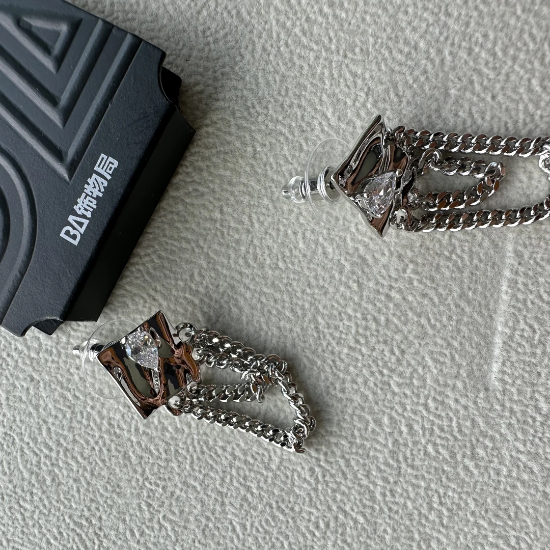 BA 铜合金耳饰 轻奢流苏耳钉 1136