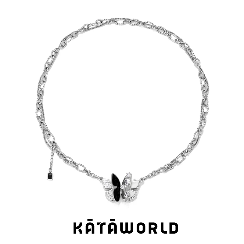 KATAWORLD 铜合金合成锆石项链 【主理人】蝴蝶大KATA百搭项链