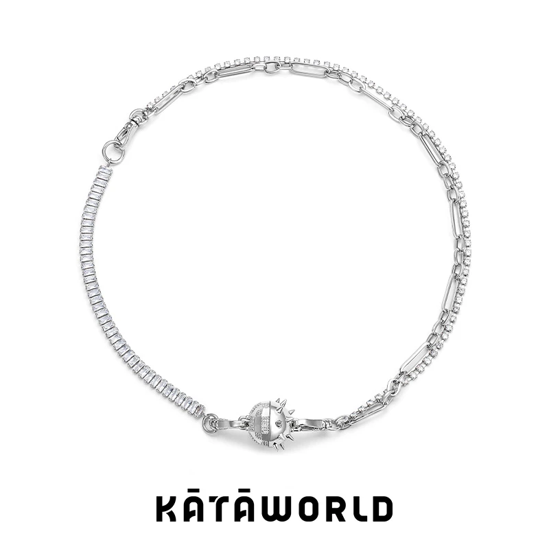 KATAWORLD 铜合金合成锆石项链 【主理人】小刺猬百搭磁吸项链