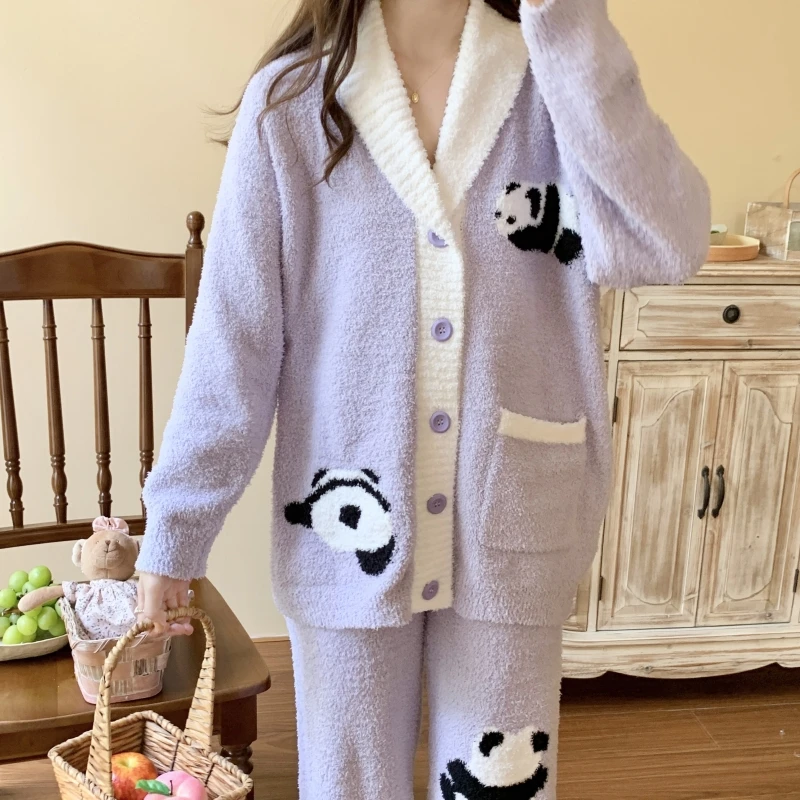 半边绒月子服冬季产后12月份加绒加厚保暖孕妇睡衣秋冬款大码哺乳