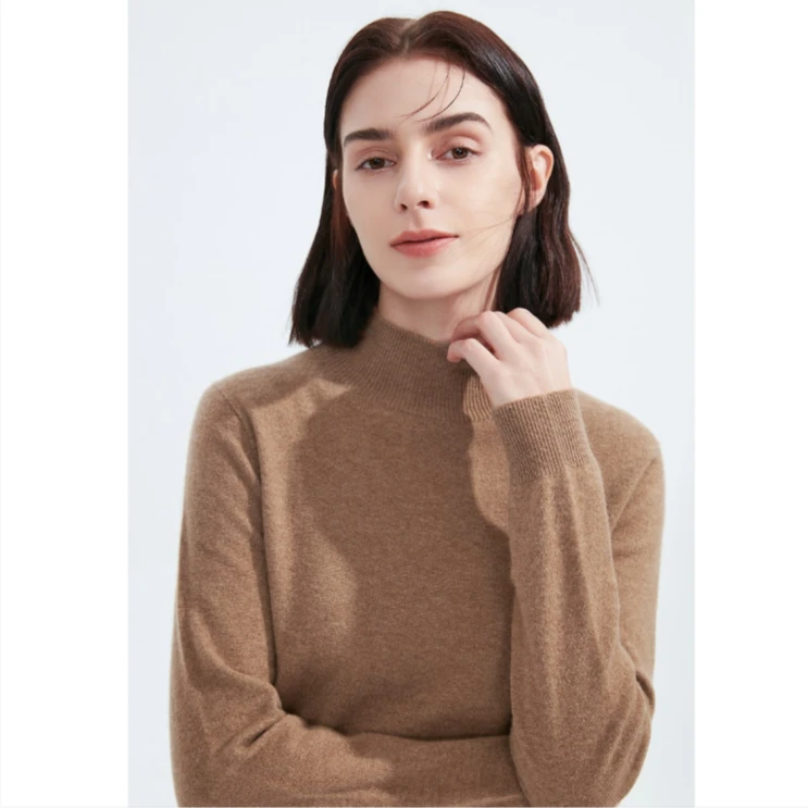 法式复古修身内搭毛衣半高领打底衫秋冬羊毛衫士上衣套头百搭热力