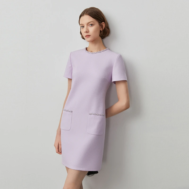 【Basic衣橱】朗姿小香风法式裙子女夏财阀千金气质连衣裙度假