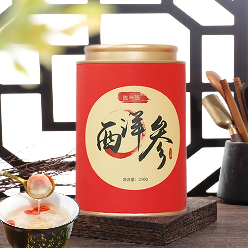 陈与陈西洋参切片正品官方旗舰店 250g 花旗参加拿大人参煲汤精选