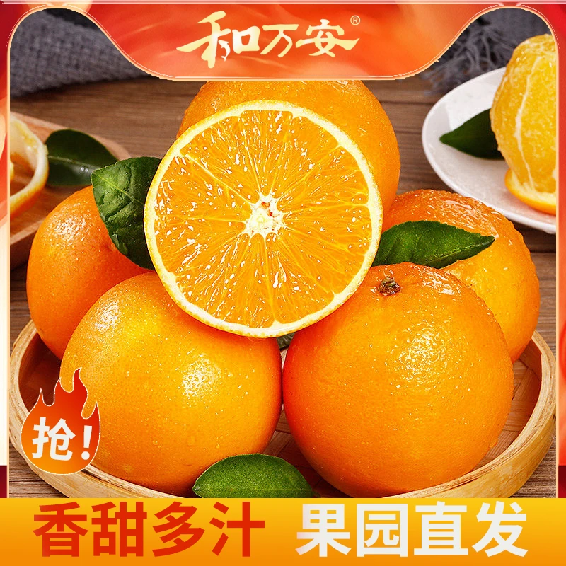 江西特产正宗赣南脐橙红土地种植高山种植现摘带枝带叶9.5分甜橙
