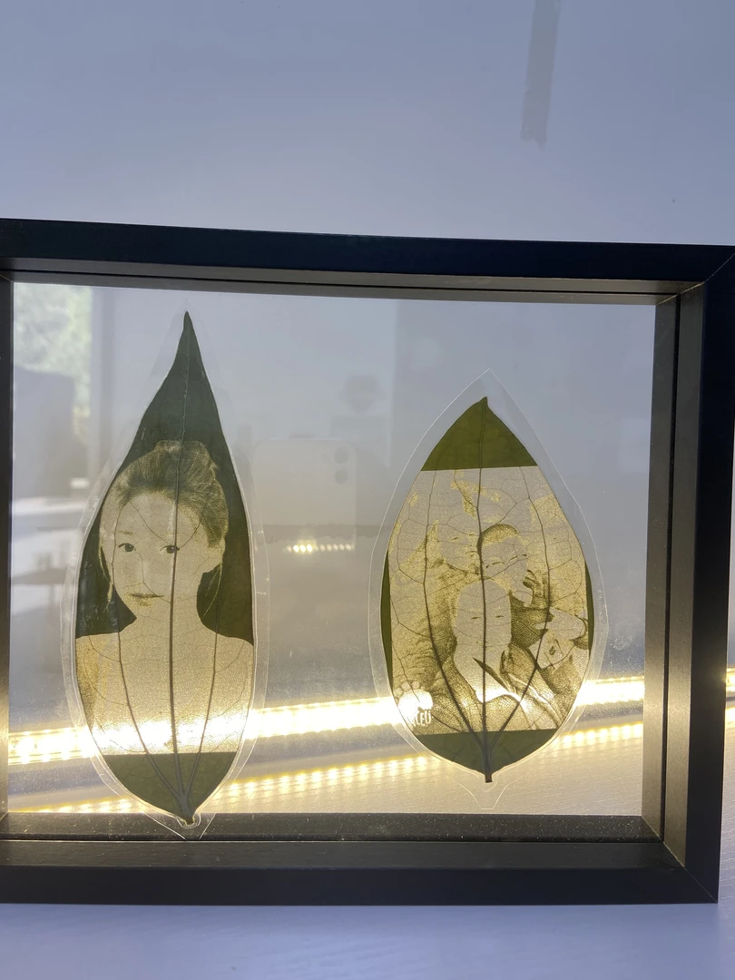 双面透明玻璃叶雕私人定制照片框送闺蜜男女生情侣纪念日生日礼物