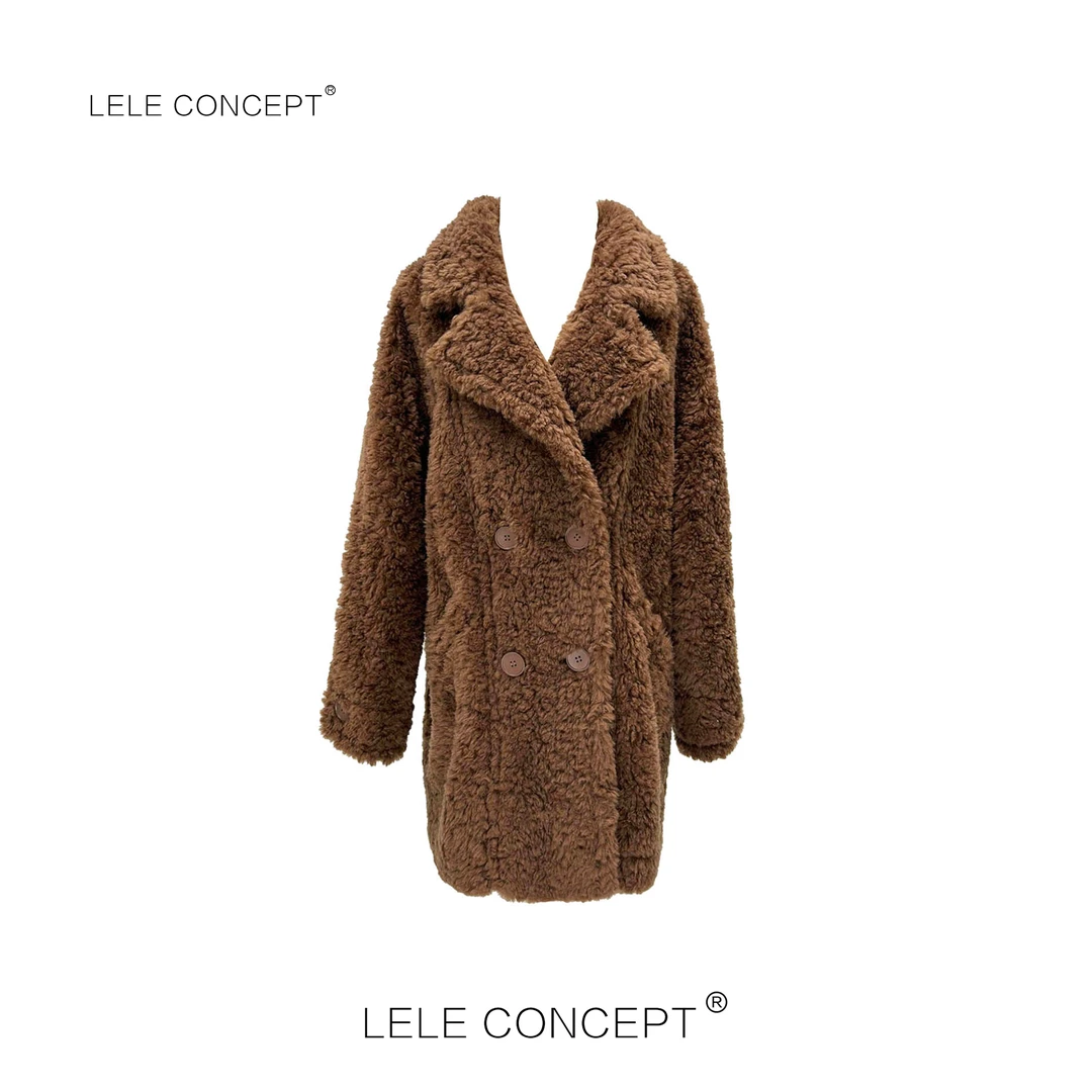 LELE CONCEPT丨新款翻领长款羊毛外套Y0460
