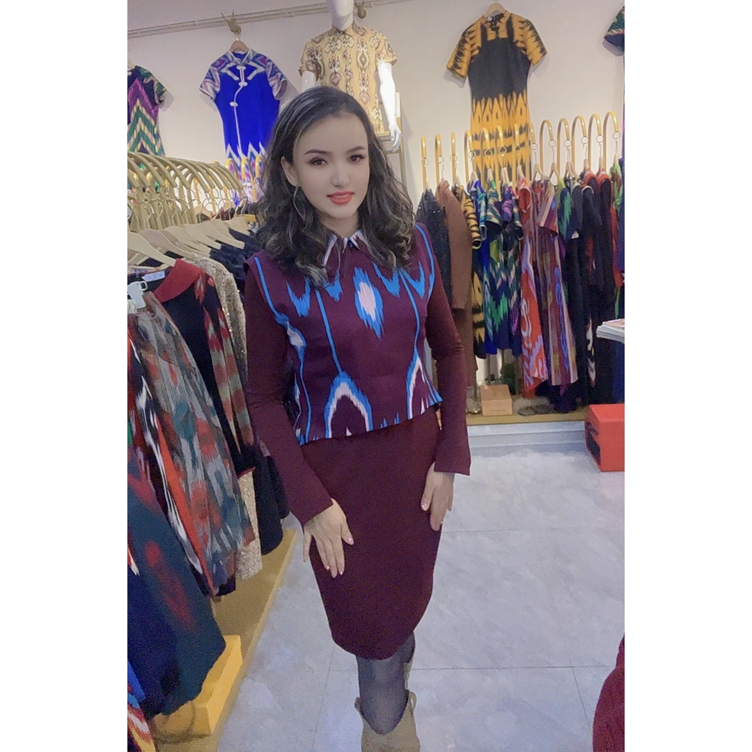 时尚连衣裙马甲套装