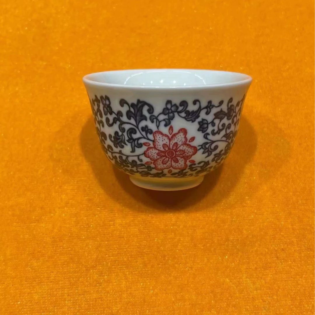 DJ01小缠枝莲陶瓷主人杯