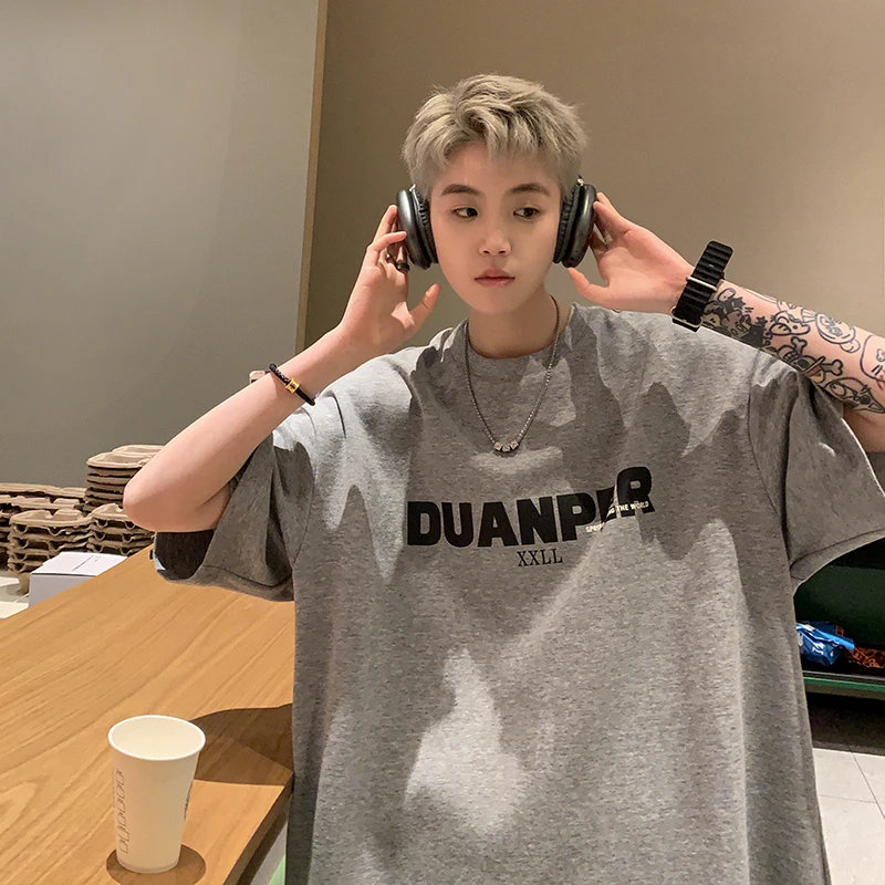 加肥加大码300斤美式复古重磅短袖男t恤夏季ins潮牌潮流高街上衣