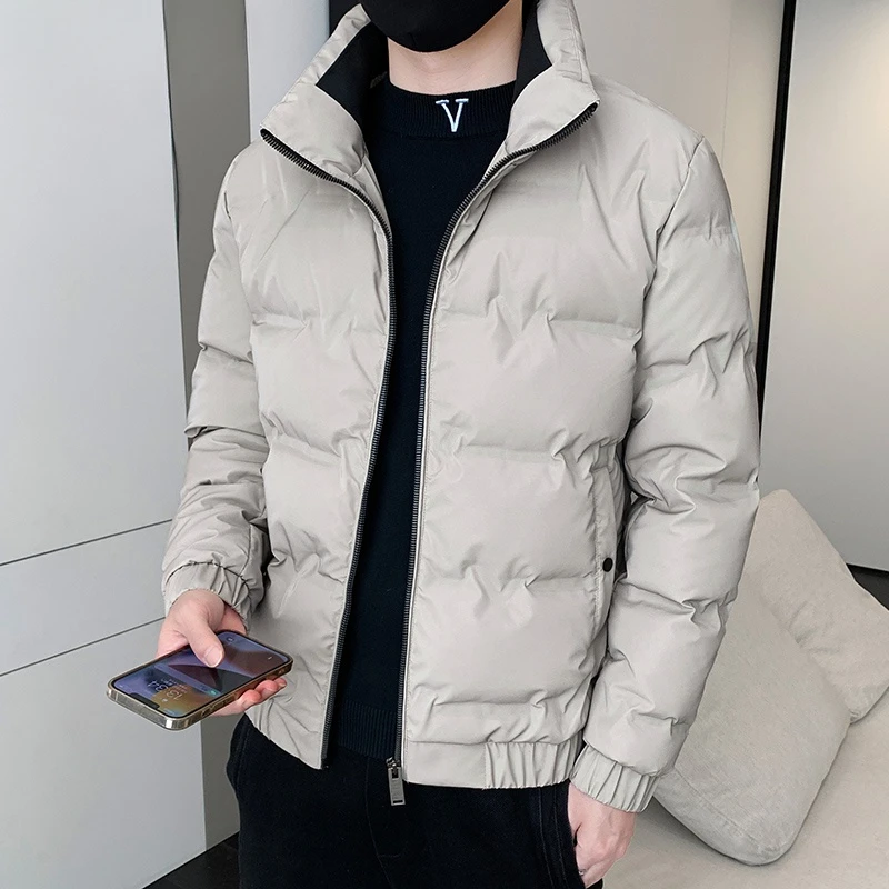 传奇保罗潮流立领男羽绒服外套时尚百搭轻薄保暖加厚冬装韩版短款