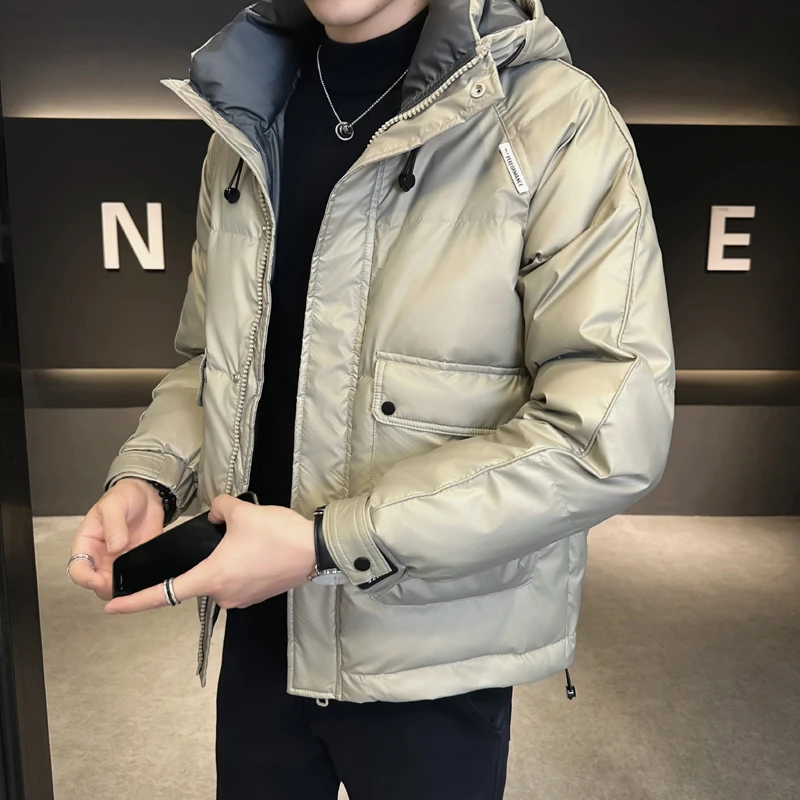 TUCANO/啄木鳥白鸭绒男士连帽拼接色羽绒服男潮流羽绒衣上衣外套