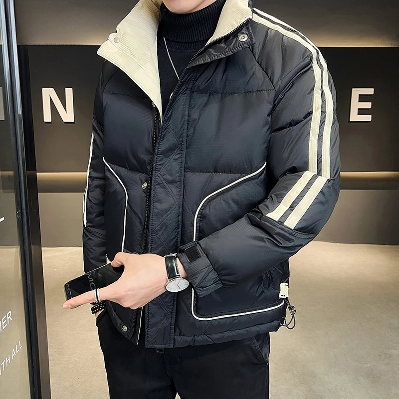 传奇保罗羽绒服男冬季新款潮牌立领加厚短款百搭保暖外套韩版潮流