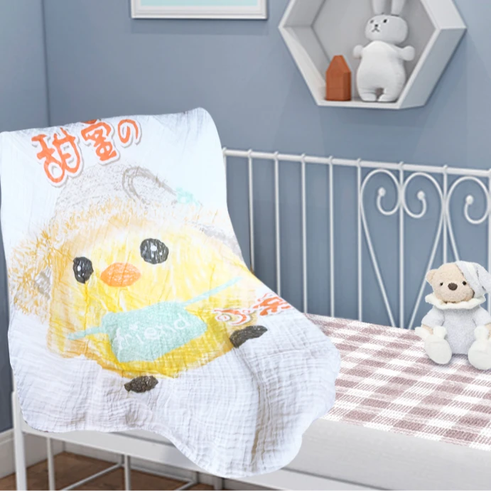 包包六层吸水吸汗柔软新生儿学生多功能纱布浴巾可爱透气