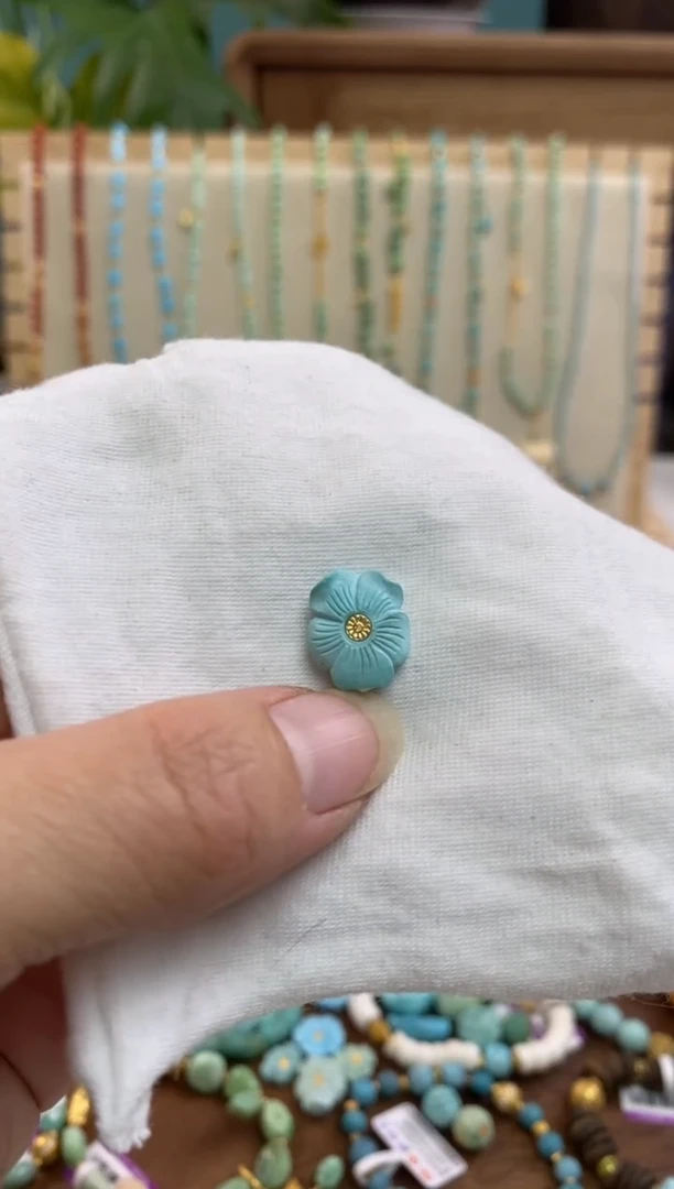 【闪购商品】绿松石花花未镶嵌编号13