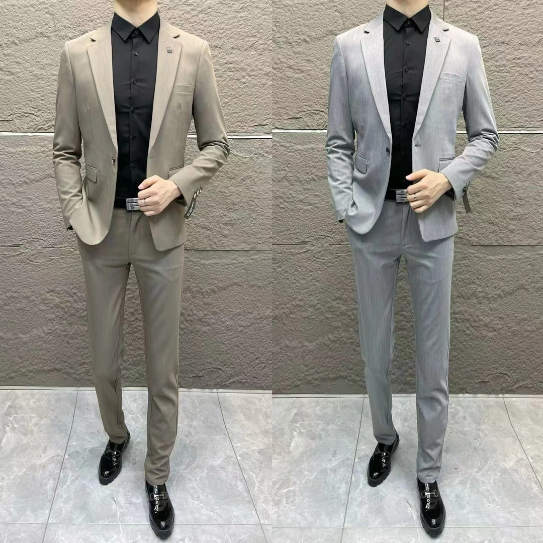 Xiao·雨】7701 新款高级感商务休闲修身精品西服套装