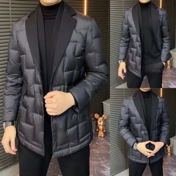 小雨男装｜6685冬季高奢定制围巾西装配领大衣H