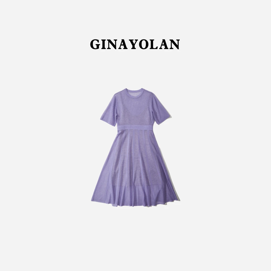 GINAYOLAN/瑾颜【设计师系列】女装连衣裙显瘦轻奢气质休闲百搭女士