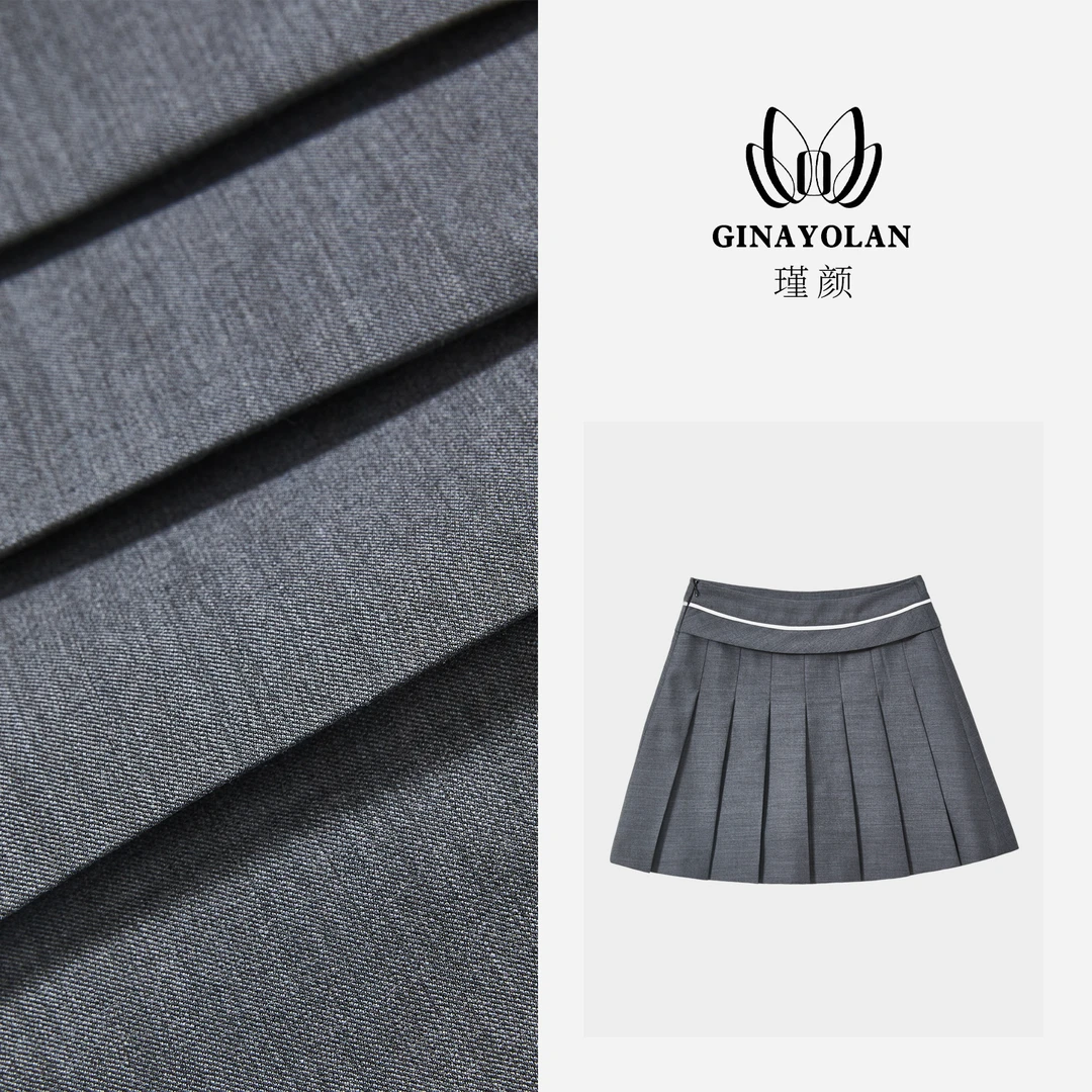 GINAYOLAN/ 瑾颜 | 原创设计秋冬新品休闲短款百褶时尚半身裙