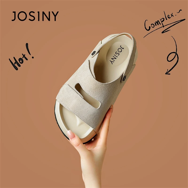 卓诗尼复古勃肯鞋女2024新款春季时尚百搭凉拖鞋外穿软底沙滩凉鞋