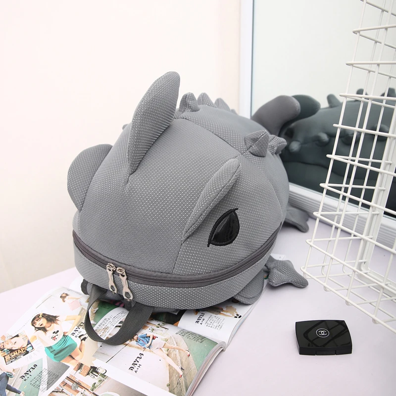 创意卡通双肩包男女个性恐龙怪兽背包轻便机车头盔包休闲学生书包