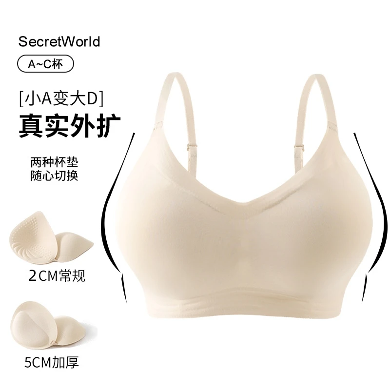 【邓妈专属】SV小胸聚拢显大无痕外扩漫画胸果冻条内衣女性感文胸罩