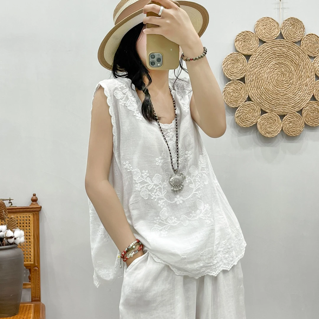 【推荐】棉麻吊带内搭短背心吊带34001女背心白色肩38胸104长60