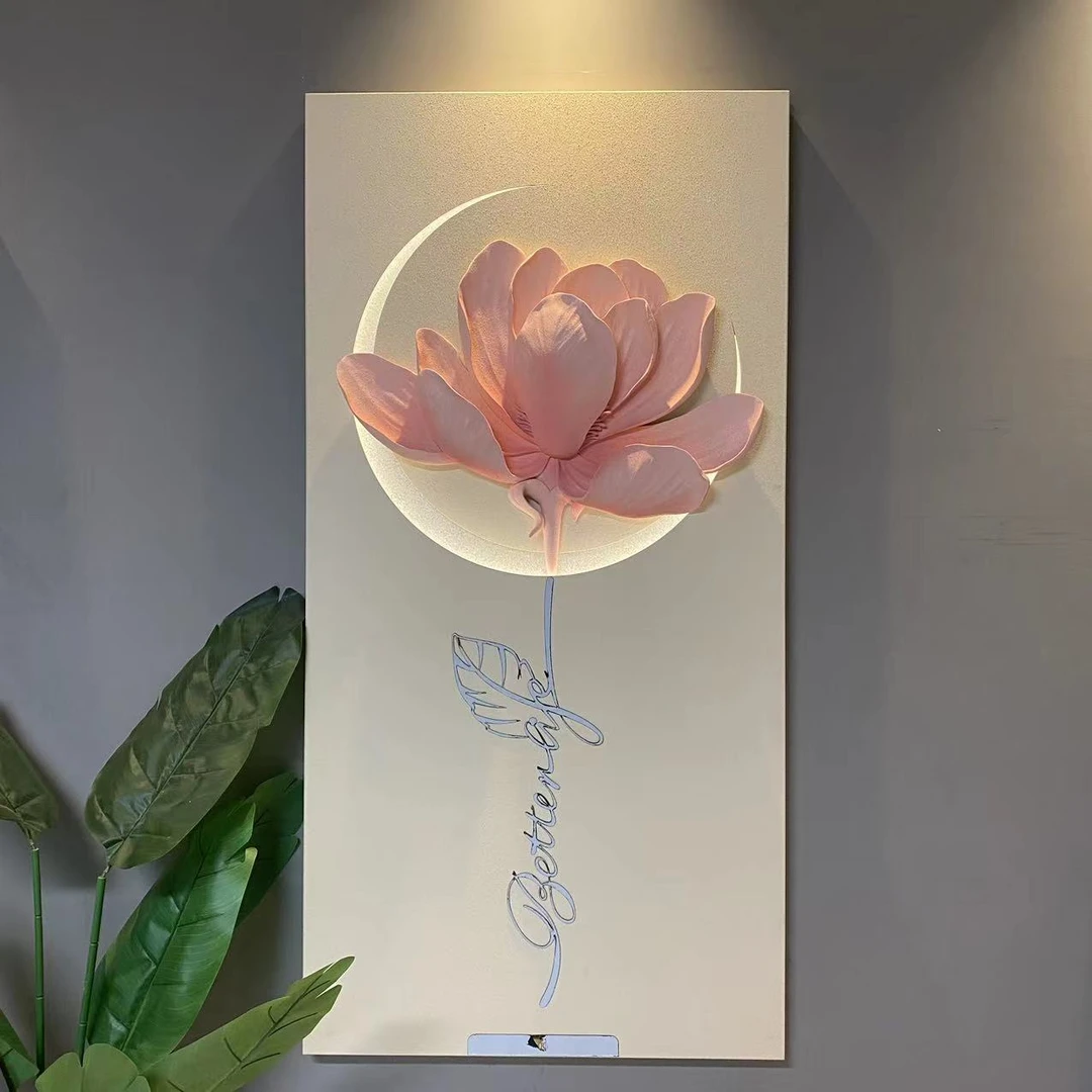 【金玉玉兰】立体浮雕玄关入户门走廊过道挂画现代轻奢壁画装饰画