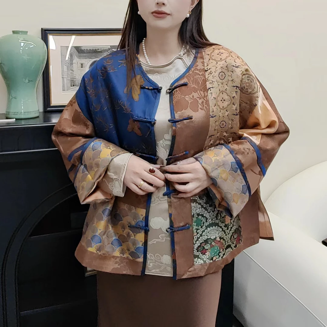 【吉祥】秋冬新款国风真丝提花上衣#47