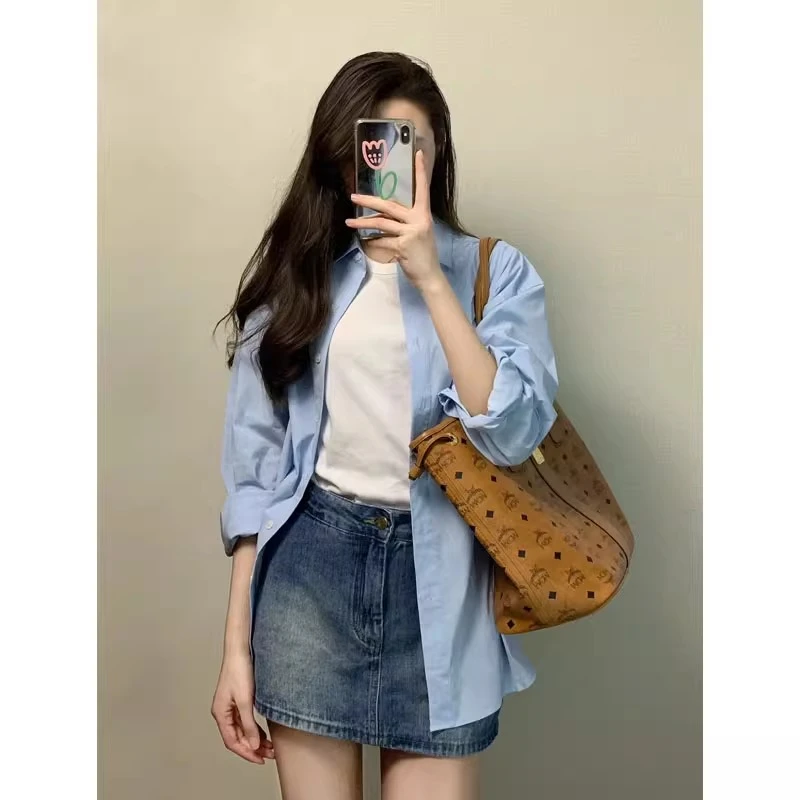 【杭州四季青好货】衬衫女秋季新款法式设计感小众衬衣开衫外套上衣