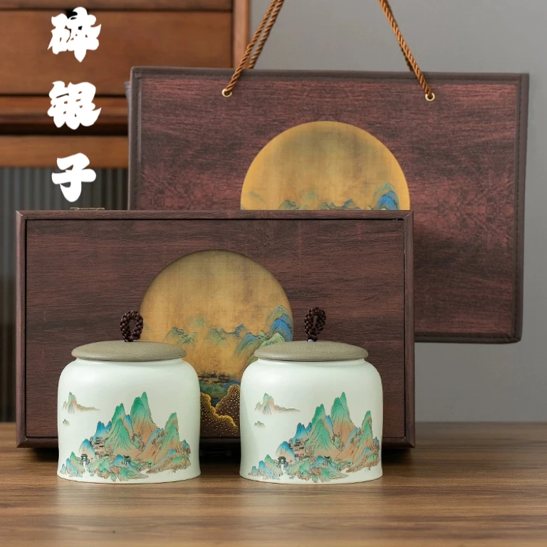 碎银子糯米香茶化石云南普洱茶熟茶沱茶老茶头古树茶陶瓷礼盒装送