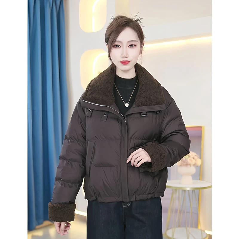 【KL-D13-1】2025年新款白鸭绒加厚休闲保暖时尚气质款羽绒服