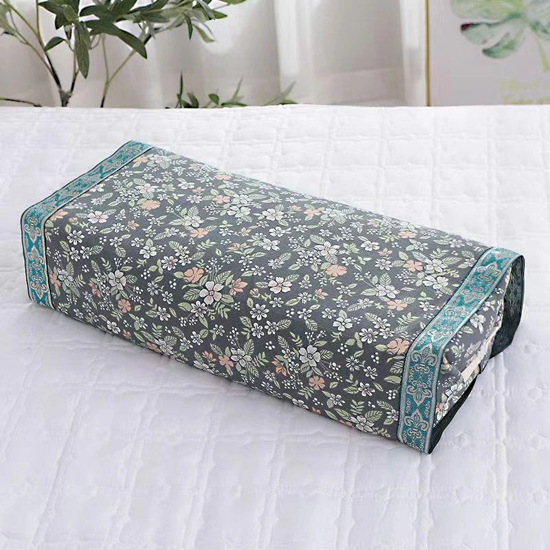 6斤柏壳籽颈椎枕老粗布可调节高度枕头枕套47*18*8枕皮宫廷枕成人