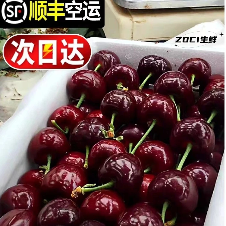 智利进口空运车厘子肉厚签收多汁产品礼盒装新鲜应季水果包赔采摘