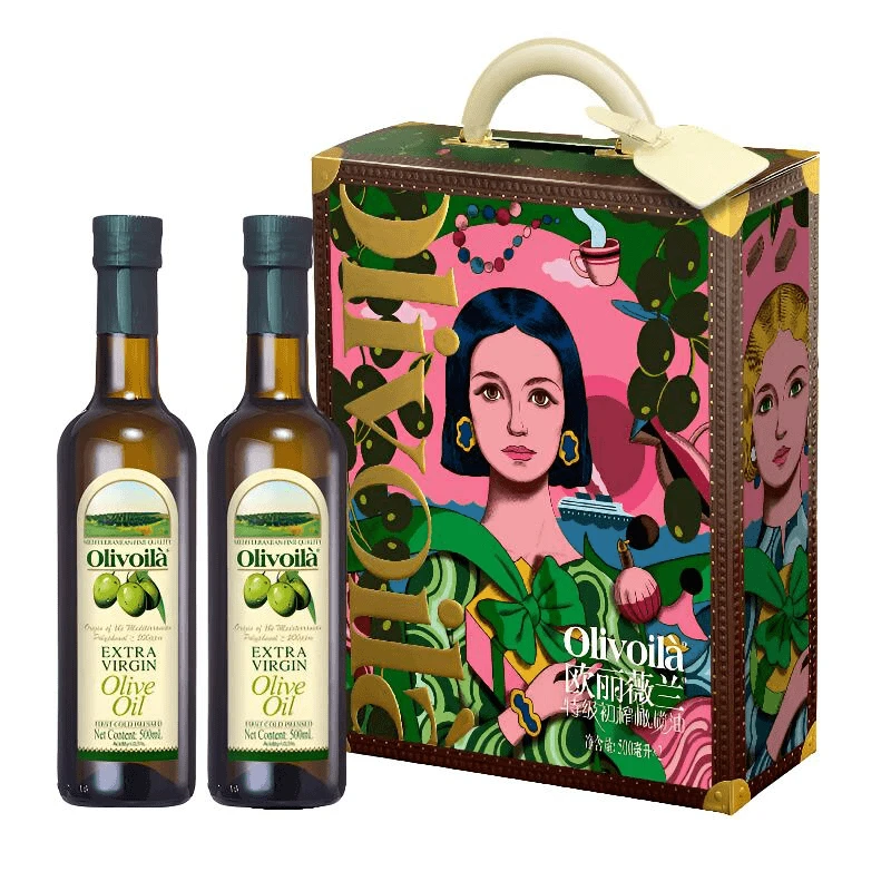 Olivoila/欧丽薇兰橄榄油礼盒特级初榨500ml*2食用油送礼新款礼盒