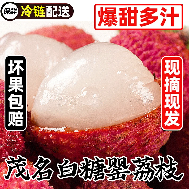 广东茂名白糖罂荔枝 个大爆汁 当季新鲜水果 顺丰冷链CC