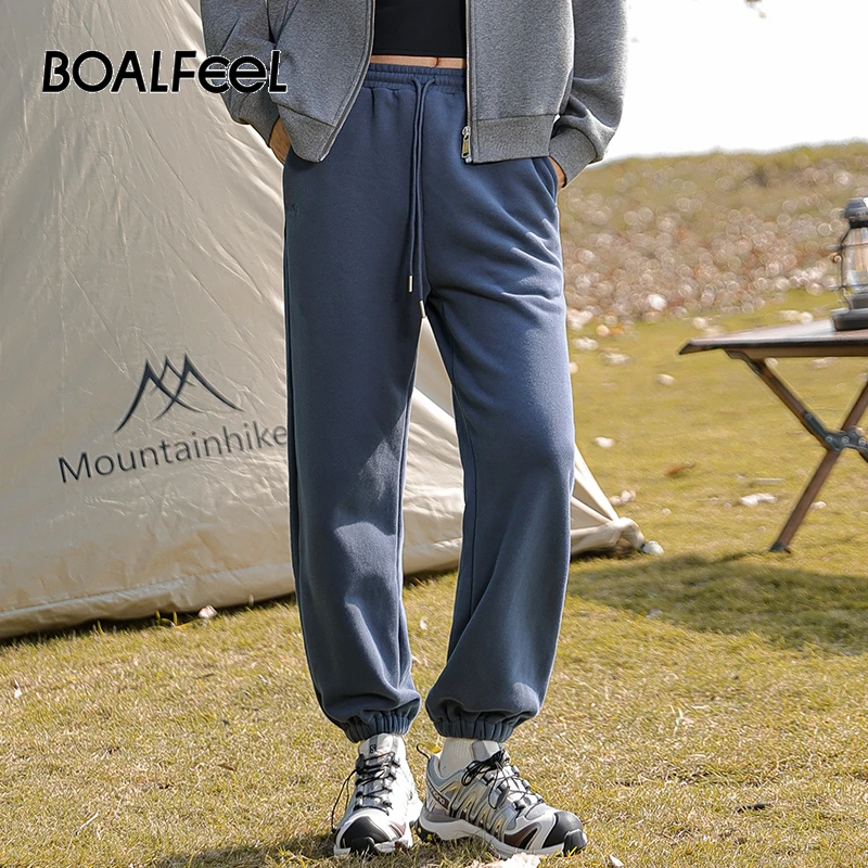 BOALFEEL【品牌自播】宽松加厚运动束脚长裤舒适直筒休闲裤