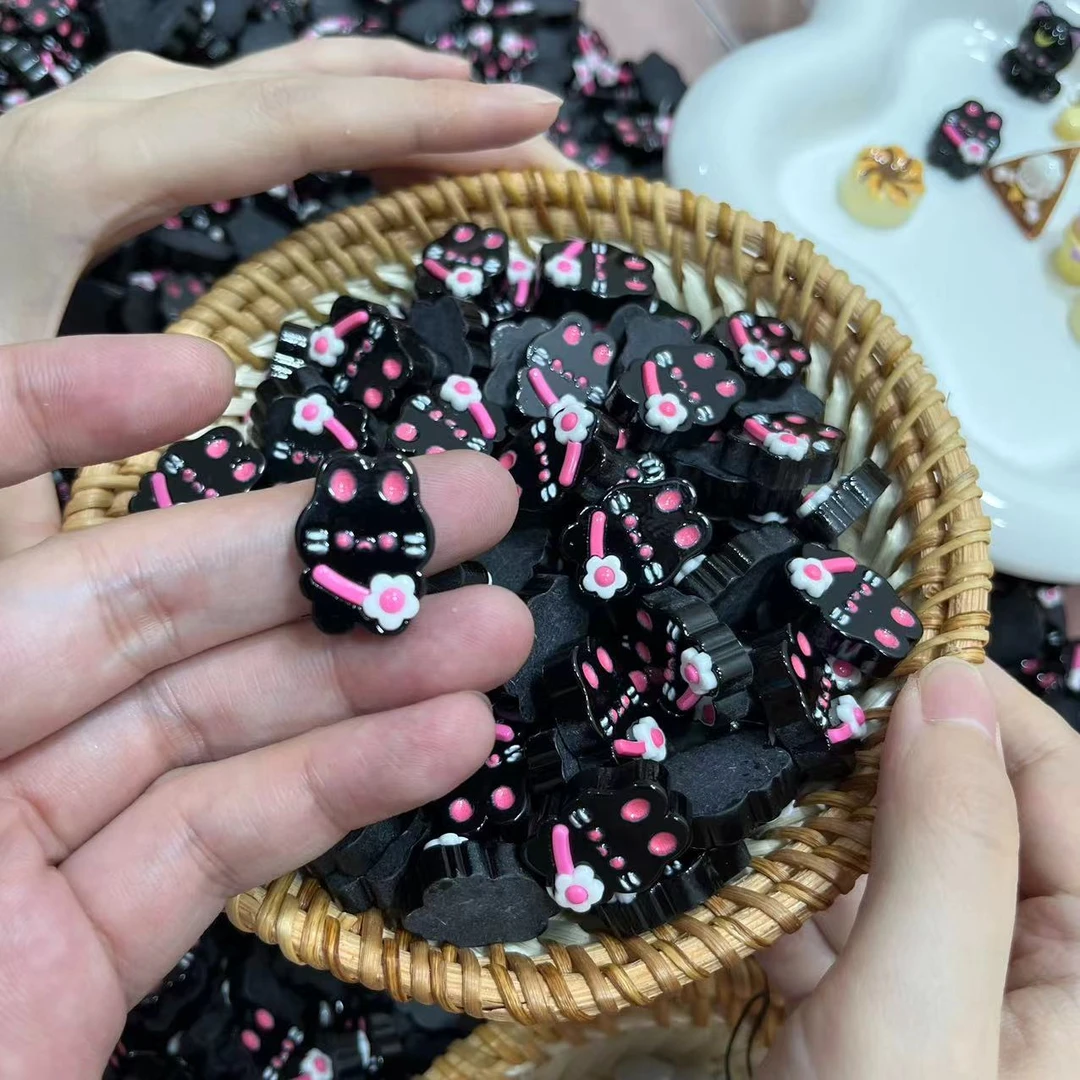 【师姐毒家定制】背包兔(黑色)树脂创意手工diy饰品配件