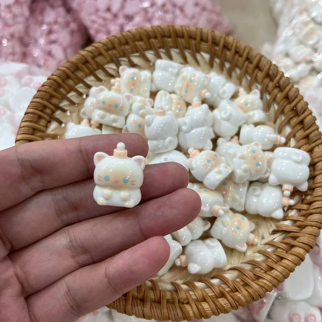【师姐毒家定制】立体猫咪吸管杯（西柚色）树脂创意手工diy饰品配件