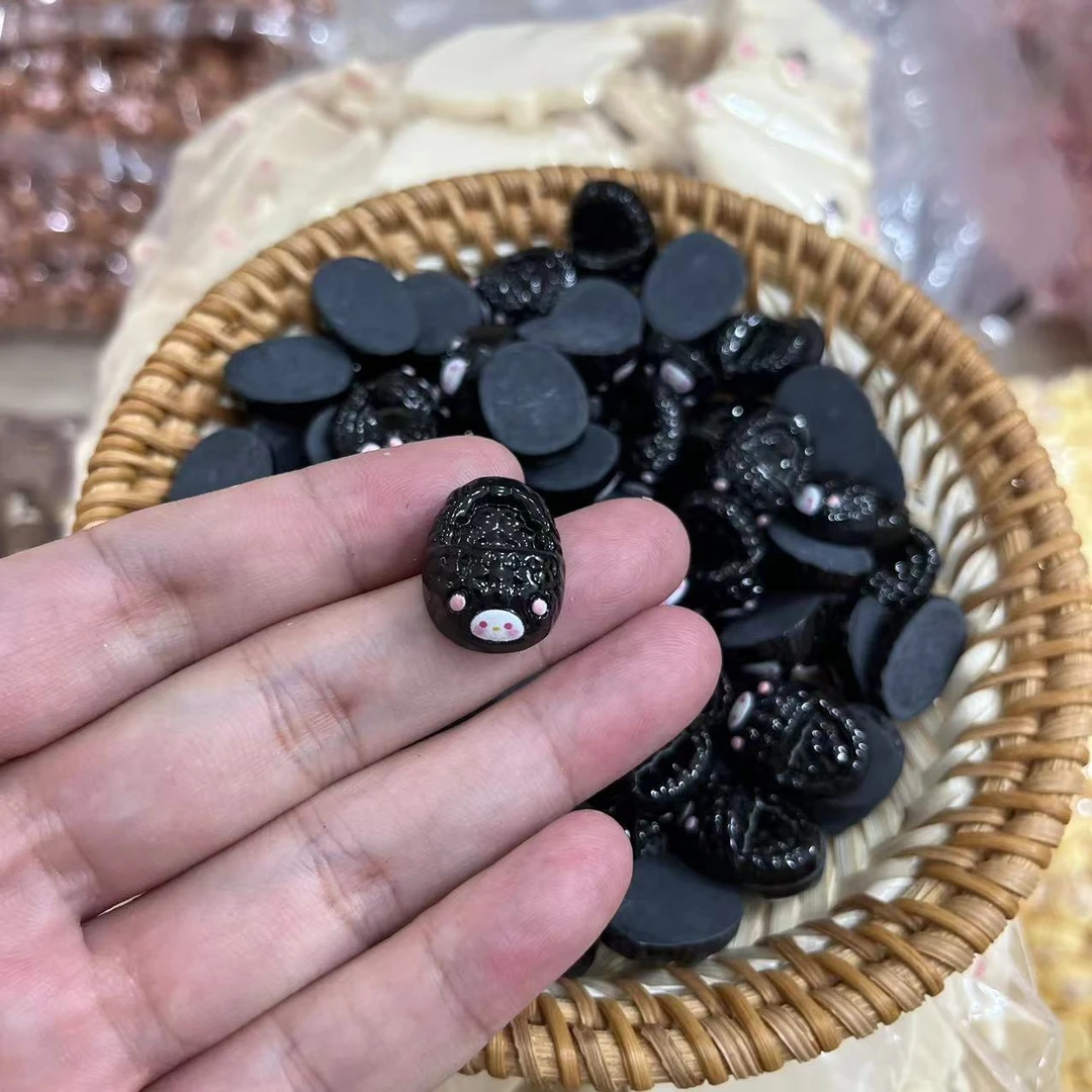 【师姐毒家定制】小羊拖鞋（黑色）树脂手工diy饰品配件