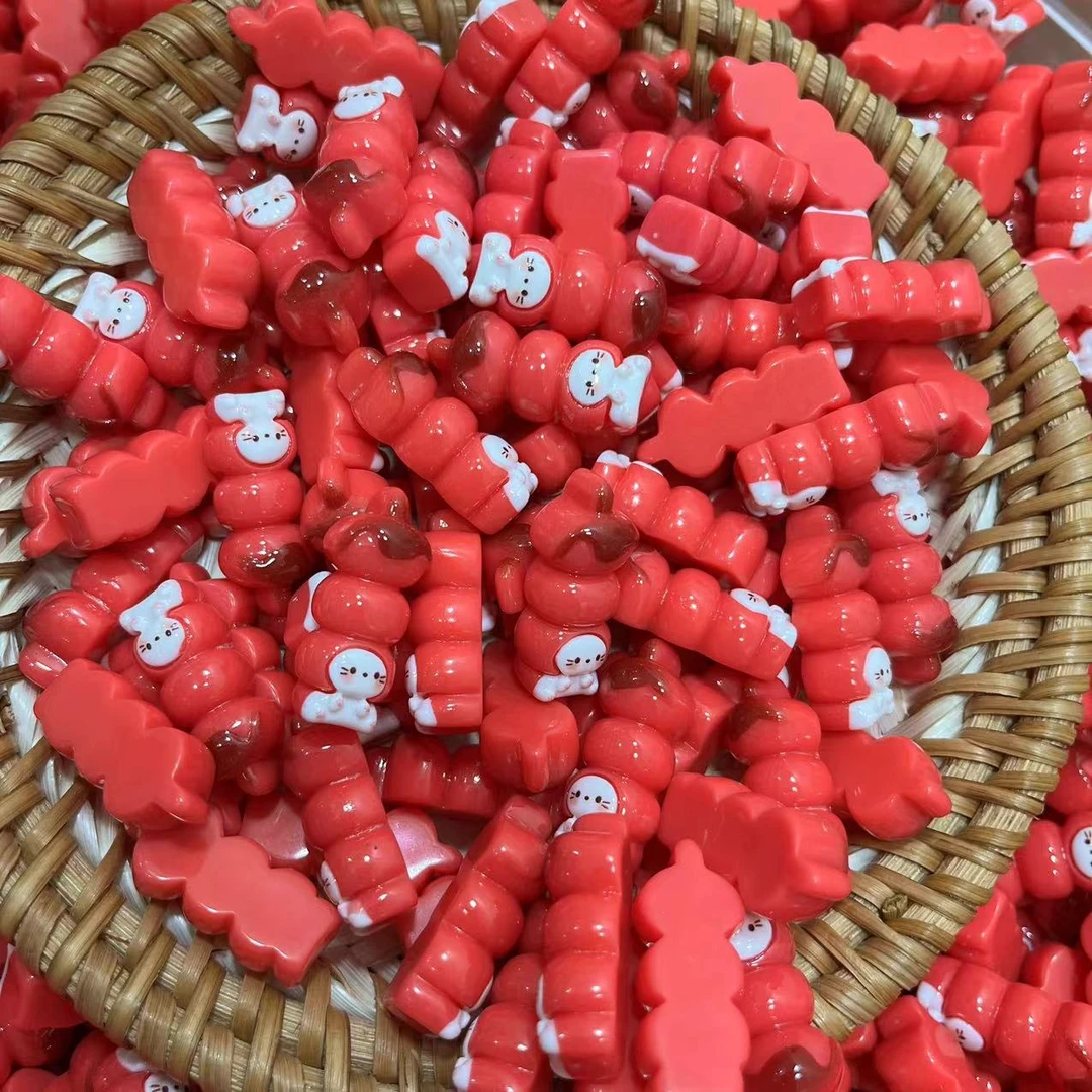 【师姐毒家定制】 猫咪糖葫芦（红色）树脂手工diy饰品配件