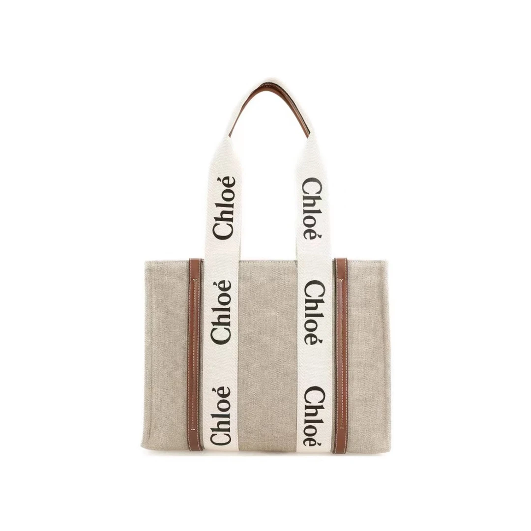 99新 Chloe/蔻依 克洛伊 WOODY中号托特包